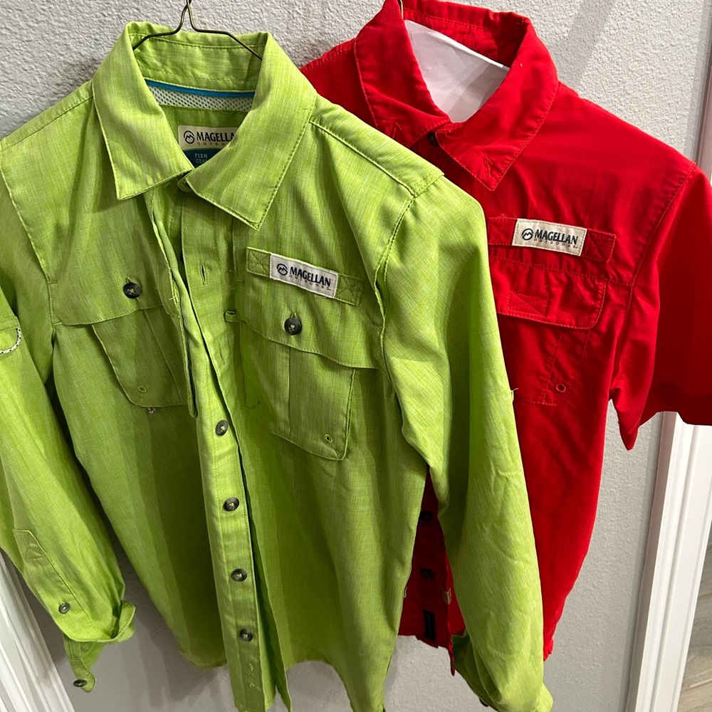Magellan Outdoors Kids Shirts - Green and Red
